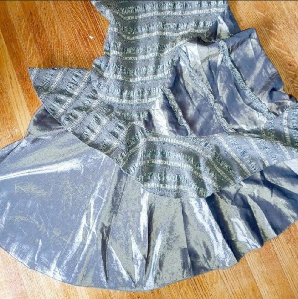 Yansi Fugel skirt gorgeous green western sz 8/10 summer boho whimsical - Picture 5 of 5